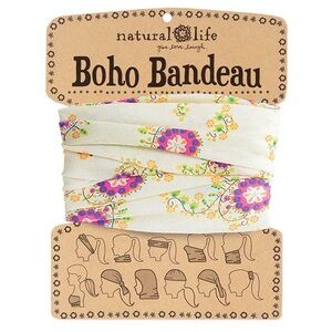 Natural Life Boho Bandeau - Yellow with Floral Design